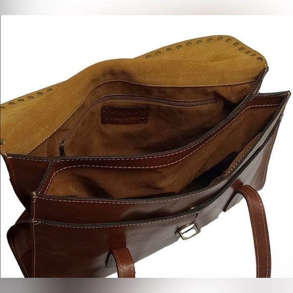 PATRICIA NASH "VERBANIA" ELEGANT, STYLISH AND PROFESSIONAL BROWN BAG - Picture 9 of 10